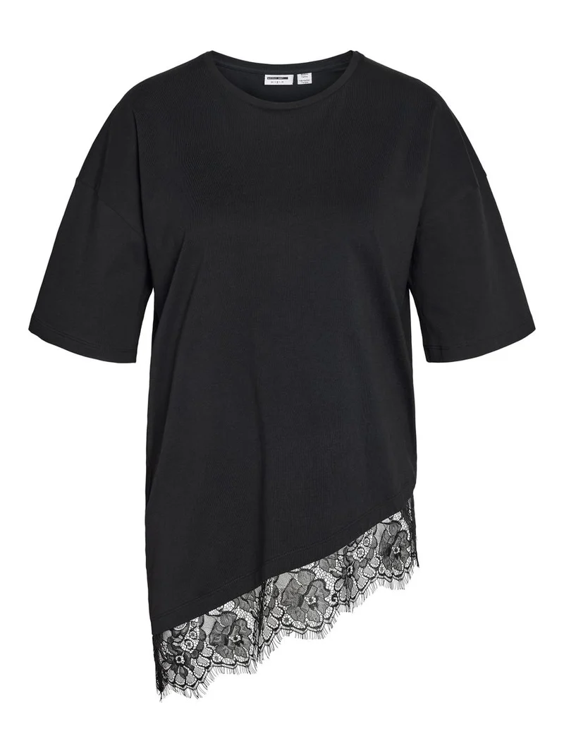 NMEASY LACE DETAIL S/S T-SHIRT /TNT