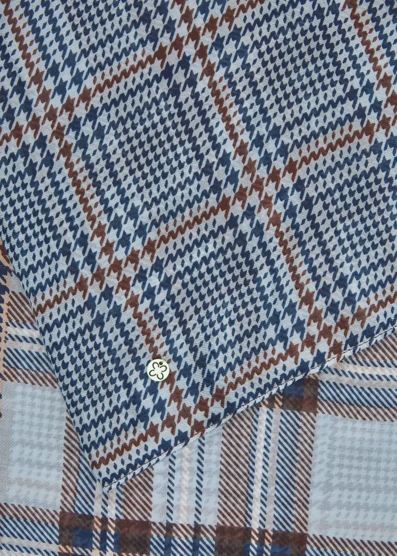 Loop aus recyceltem Polyester mit Karo-Mix