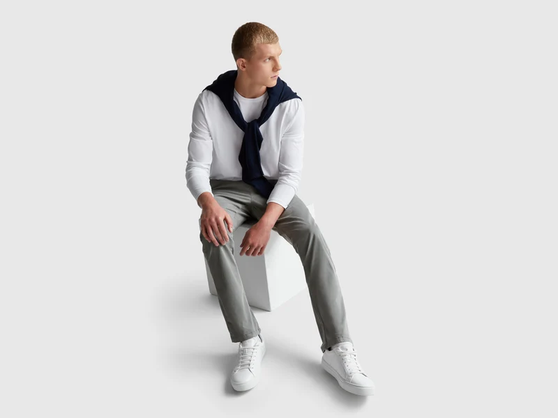 Slim Fit Chinos aus Baumwolle