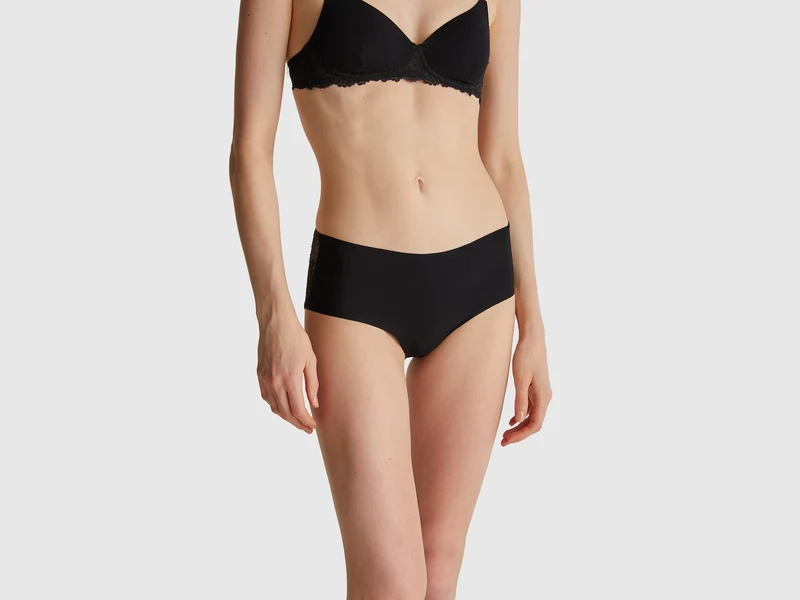 Stretch-Culotte mit Spitze