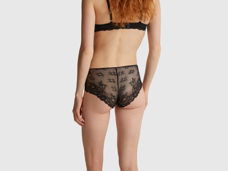 Stretch-Culotte mit Spitze