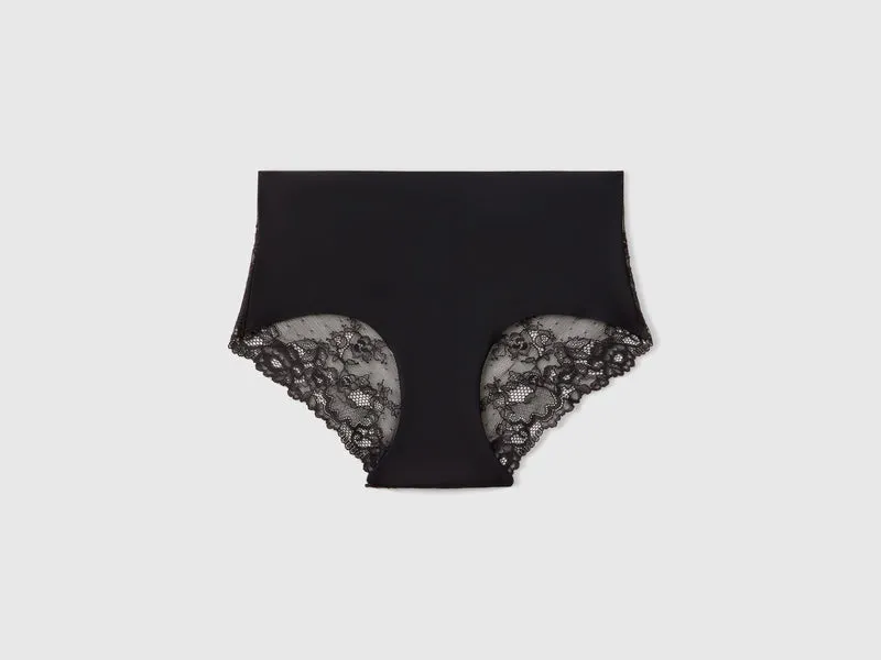 Stretch-Culotte mit Spitze