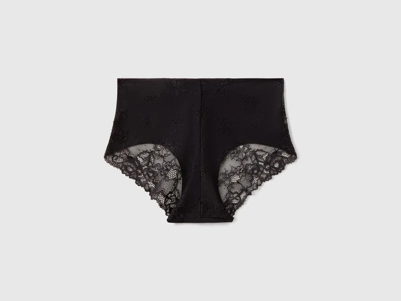 Stretch-Culotte mit Spitze