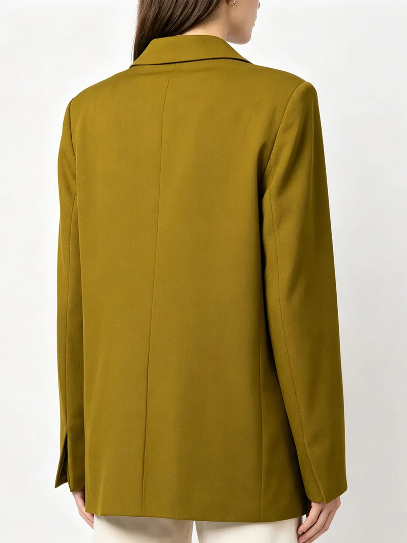 Blazer elegante da donna con bottoni a doppiopetto - oliva