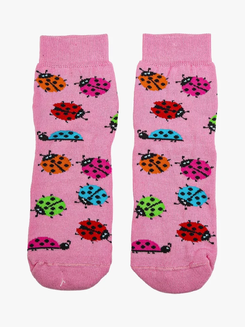 Confezione da 2 paia di calze antiscivolo da bambina - rosa