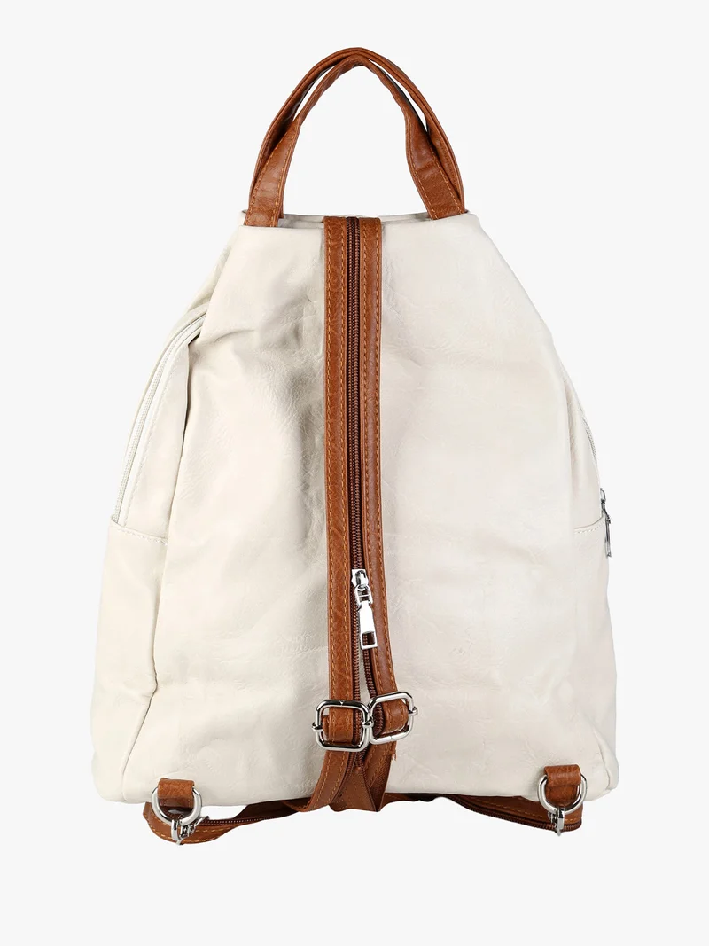 Zaino in ecopelle da donna - beige