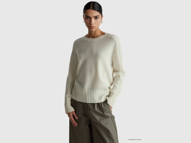 Oversize-Pullover aus reinem Kaschmir