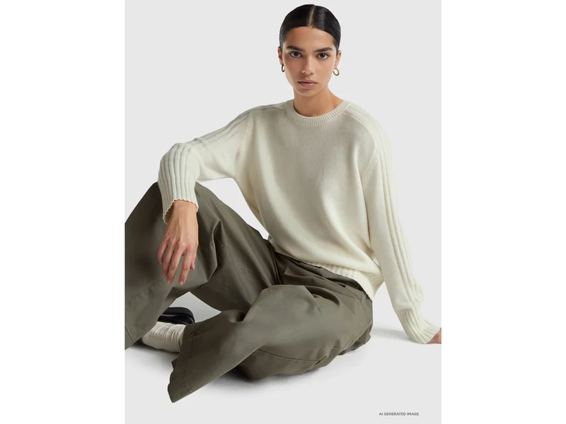Oversize-Pullover aus reinem Kaschmir