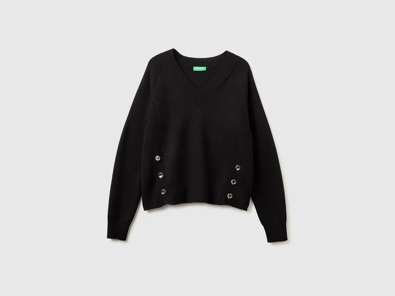 Strickpullover mit V-Ausschnitt