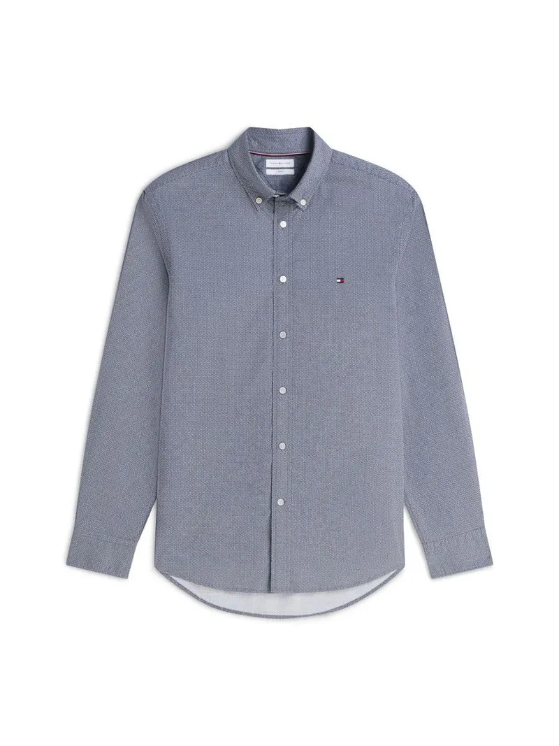 FLEX POPLIN SMALL PRINT SHIRT