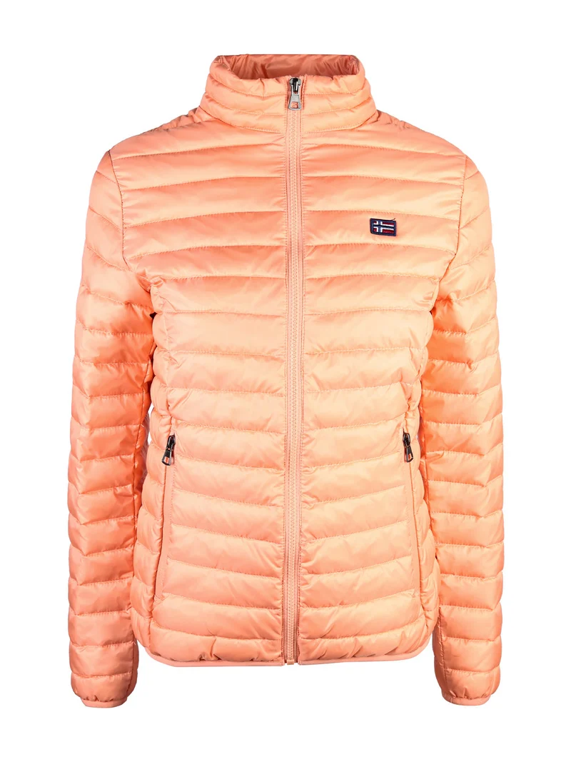Piumino leggero da donna con cerniera - arancione