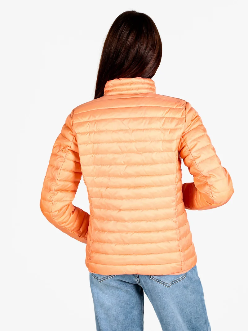 Piumino leggero da donna con cerniera - arancione