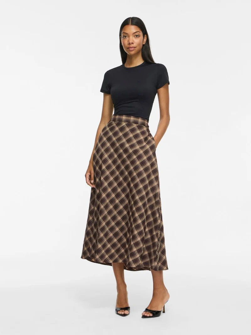 VILENE CHECK ANKLE SKIRT/SPI