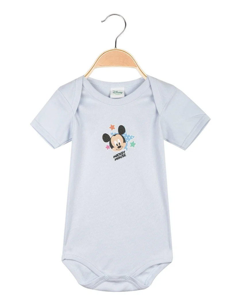 Topolino body neonato manica corta - azzurro