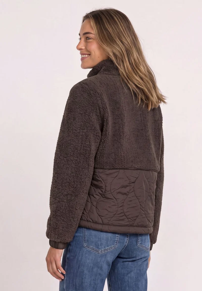 Teddy-Jacke mit Softshelldetails