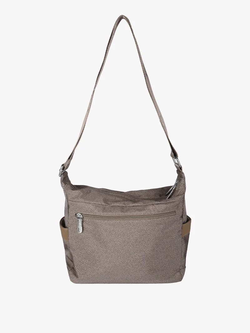 Borsa a tracolla da donna in nylon - taupe