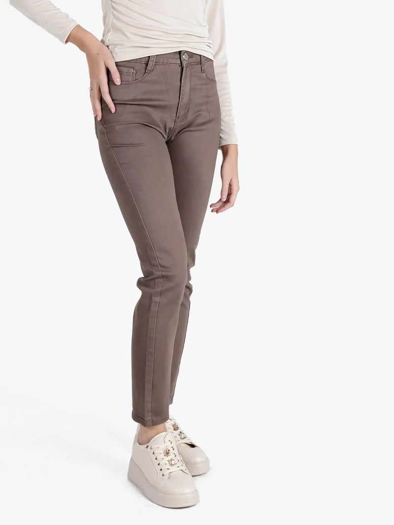 Pantaloni donna regular fit - khaki