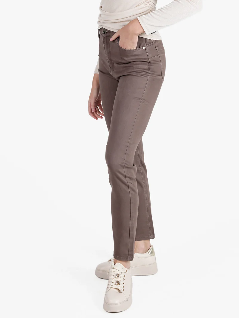 Pantaloni donna regular fit - khaki