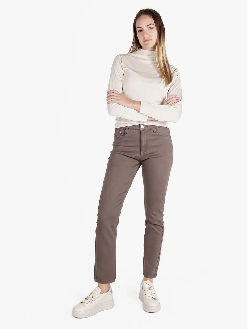 Pantaloni donna regular fit - khaki