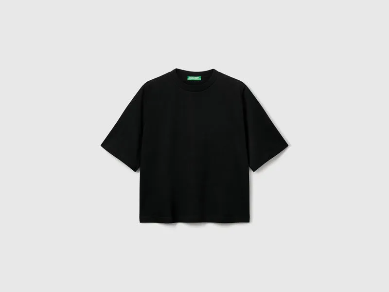 T-Shirt im Boxy-Fit, 100 % Baumwolle