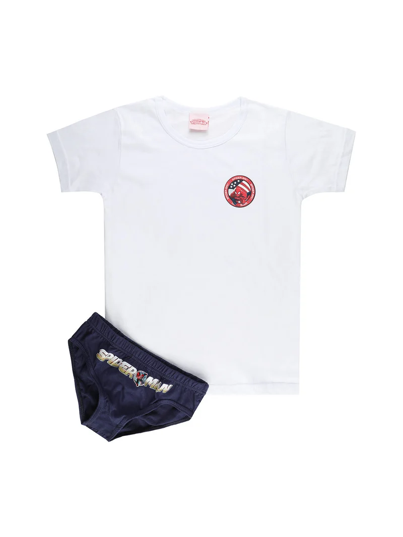 Completo intimo da bambino slip+ t-shirt - bianco