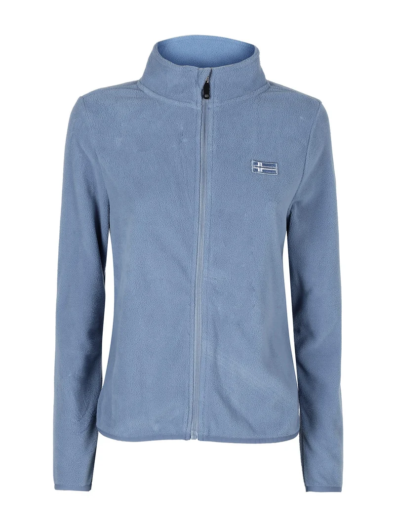Felpa donna in pile full zip - blu