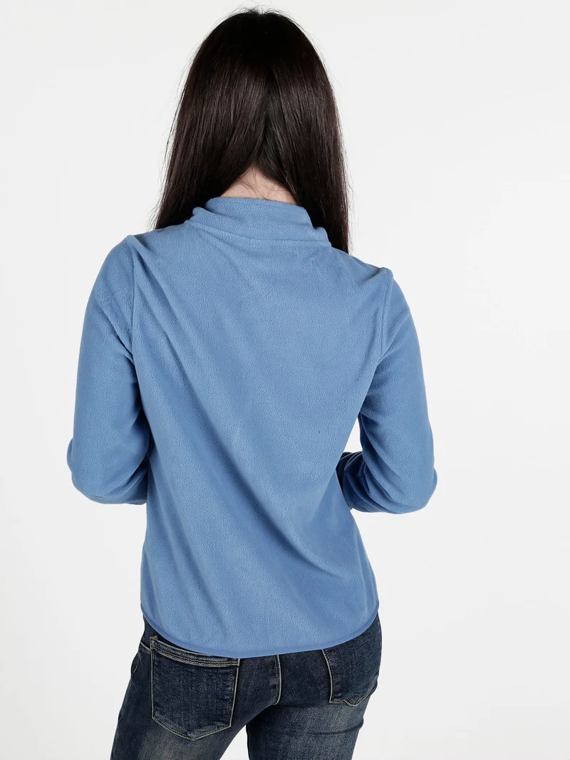 Felpa donna in pile full zip - blu