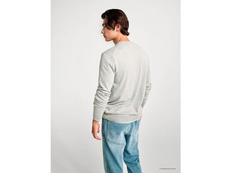 Pullover mit Rundhalsausschnitt aus 100 % Baumwolle