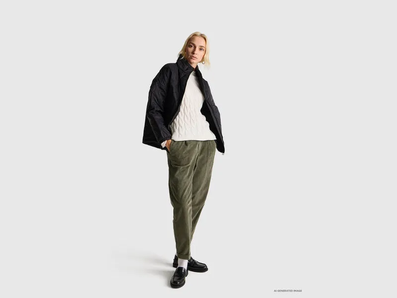 Zopfmusterpullover aus Kaschmirmischung