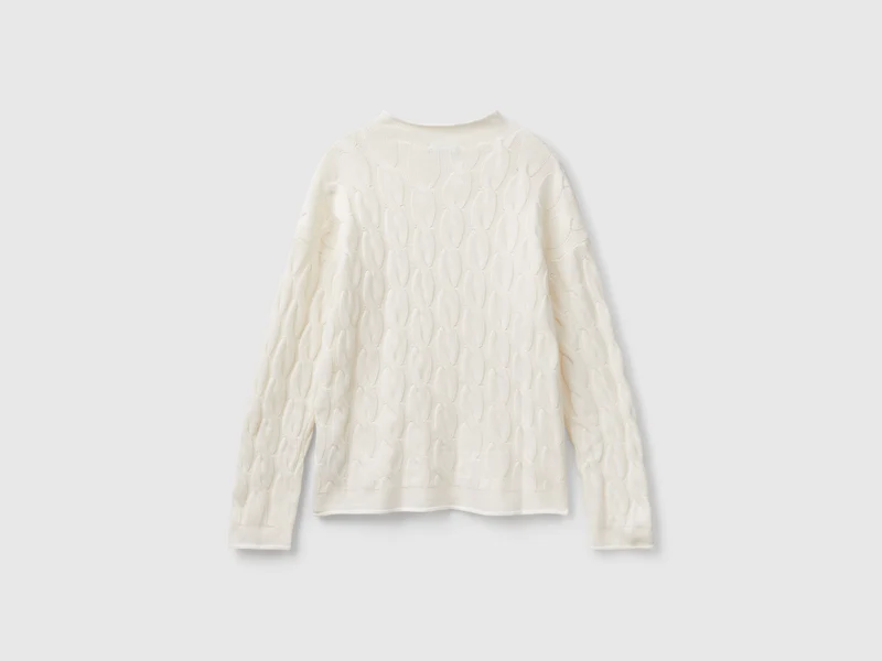 Zopfmusterpullover aus Kaschmirmischung