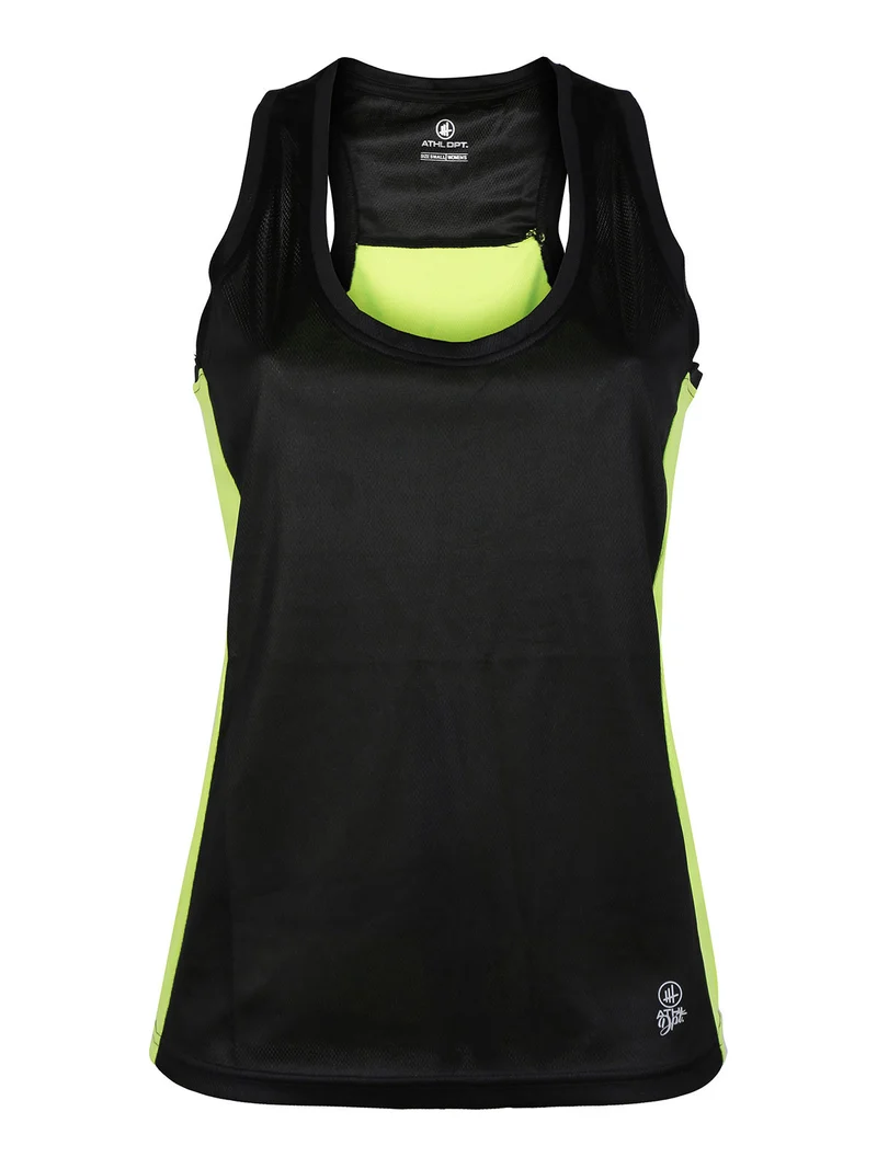 Canotta sportiva donna bicolor - nero