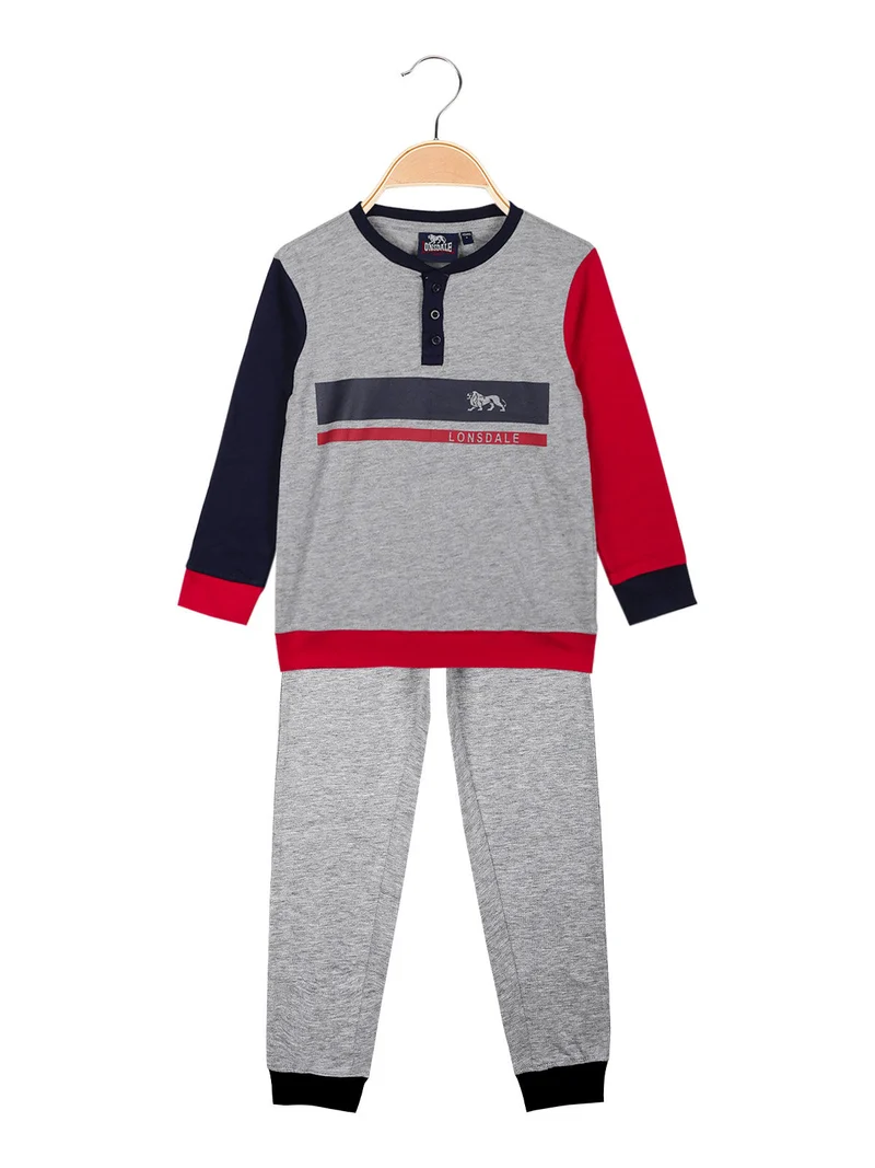 Pigiama lungo da bambino in cotone - grigio