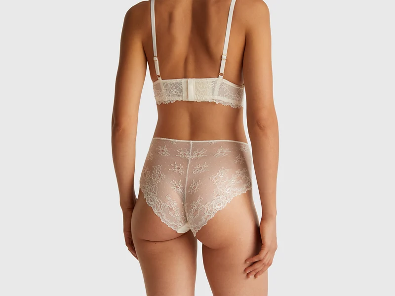 Stretch-Culotte mit Spitze