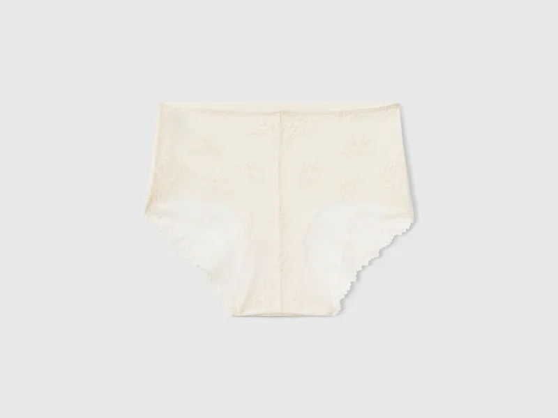 Stretch-Culotte mit Spitze