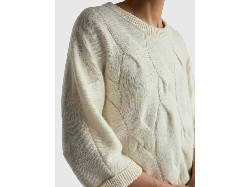 Pullover aus reinem Kaschmir mit Rautenmuster
