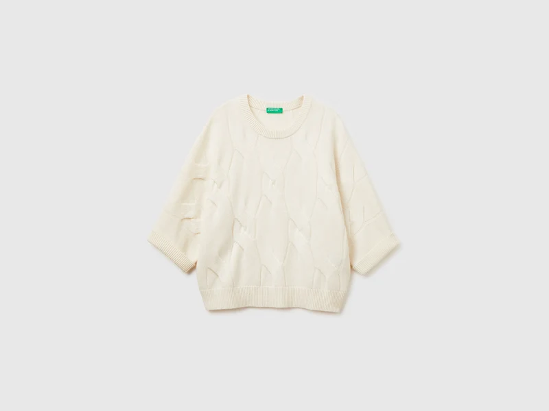 Pullover aus reinem Kaschmir mit Rautenmuster