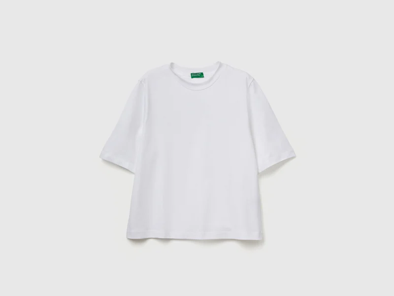 T-Shirt im Boxy-Fit, 100 % Baumwolle