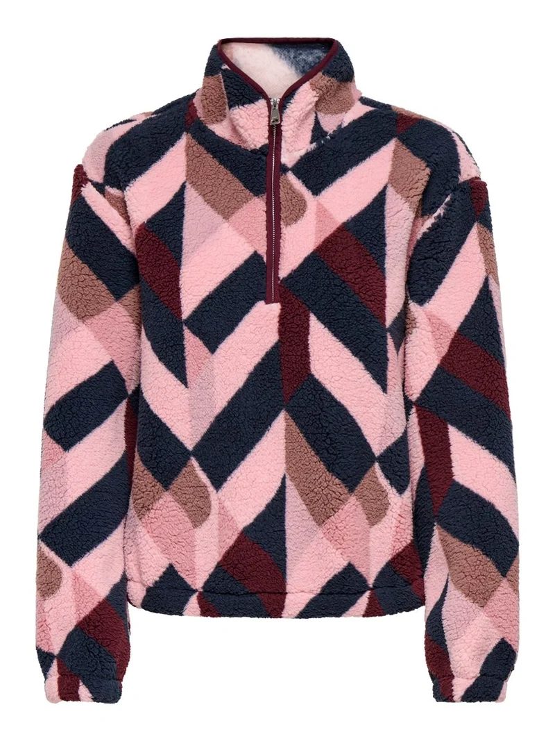 ONLNEW DALLAS L/S HIGHNECK ZIP SWT NOOS