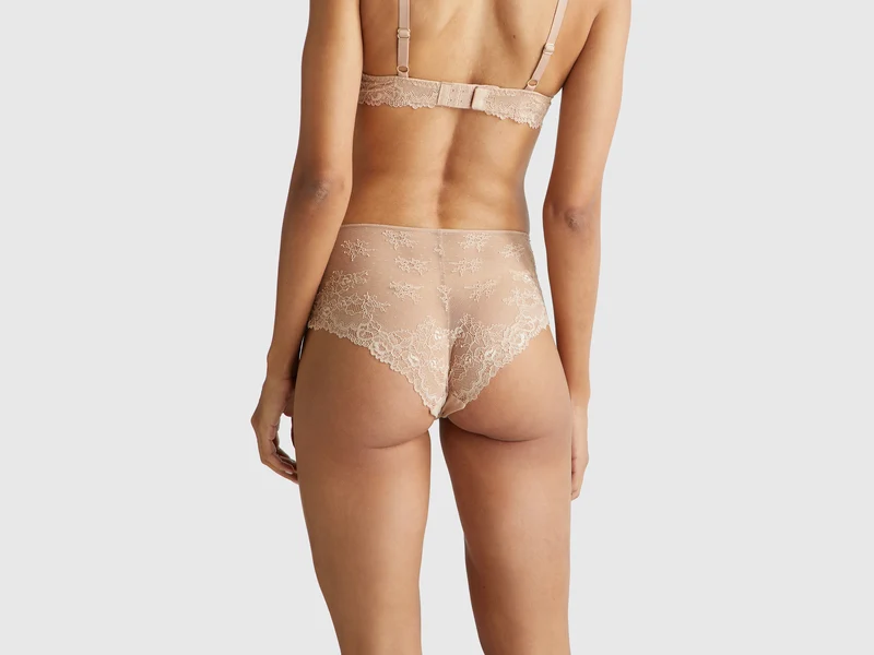 Stretch-Culotte mit Spitze