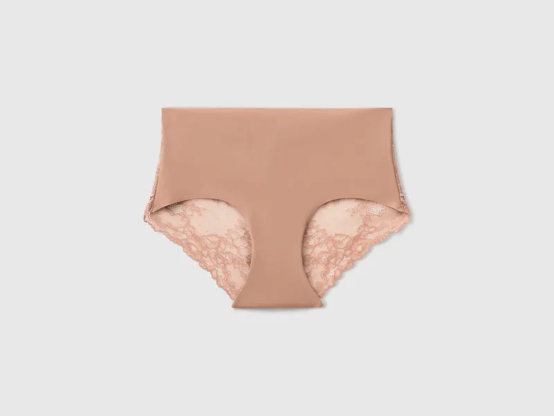 Stretch-Culotte mit Spitze