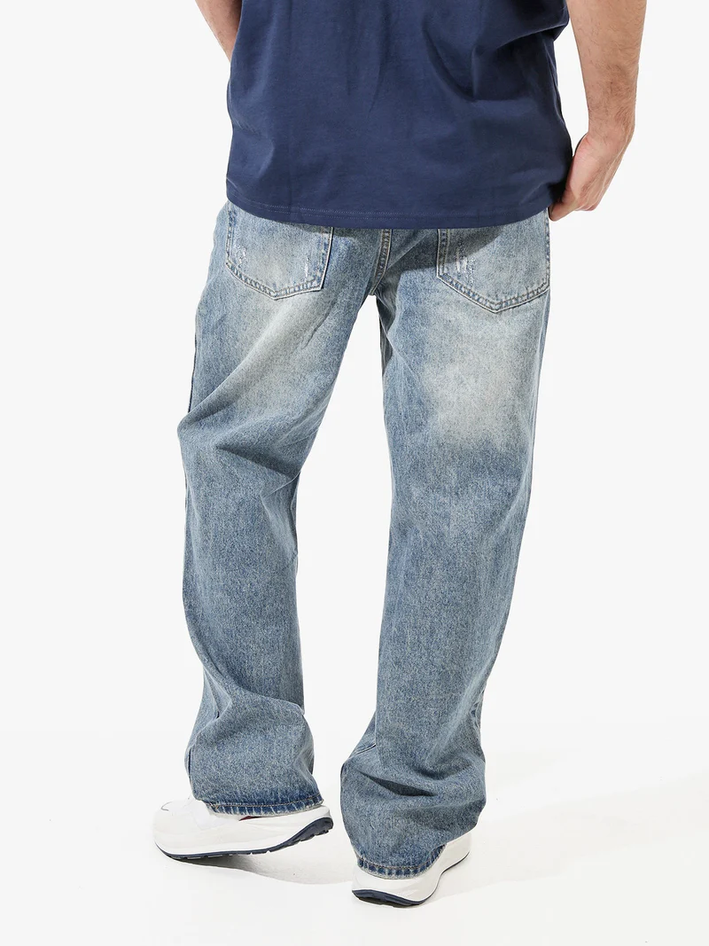 Jeans baggy da uomo con strappi - jeans