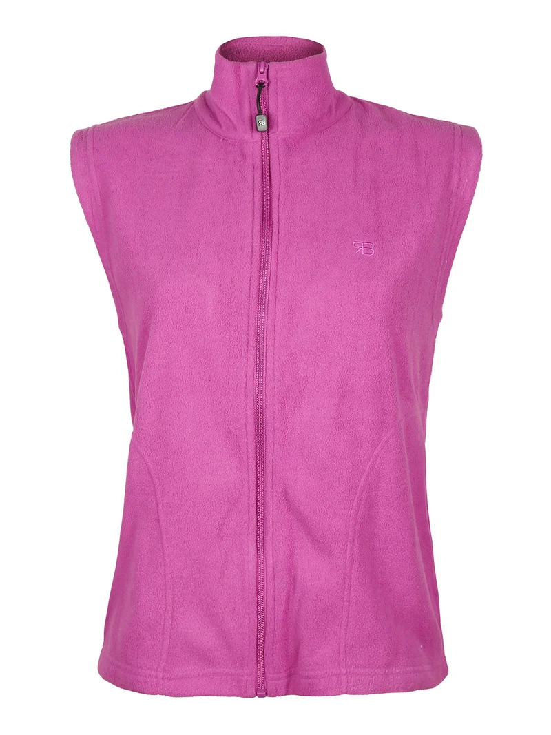 Gilet da donna in pile - fucsia