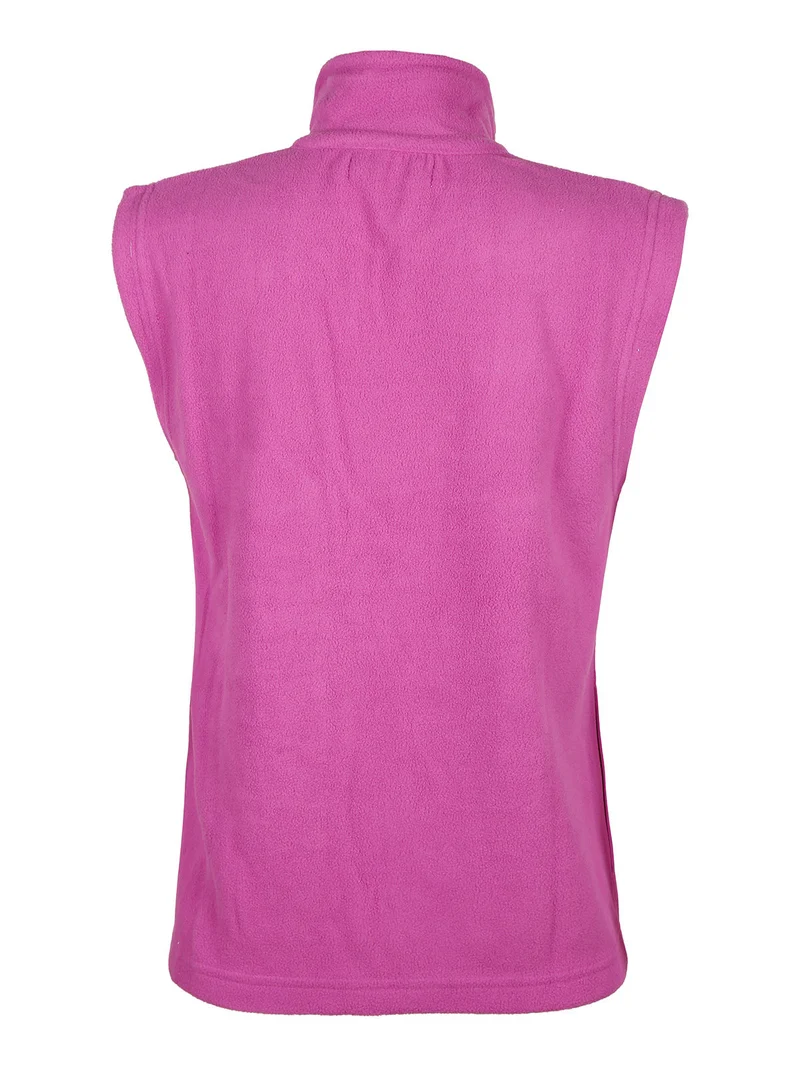 Gilet da donna in pile - fucsia
