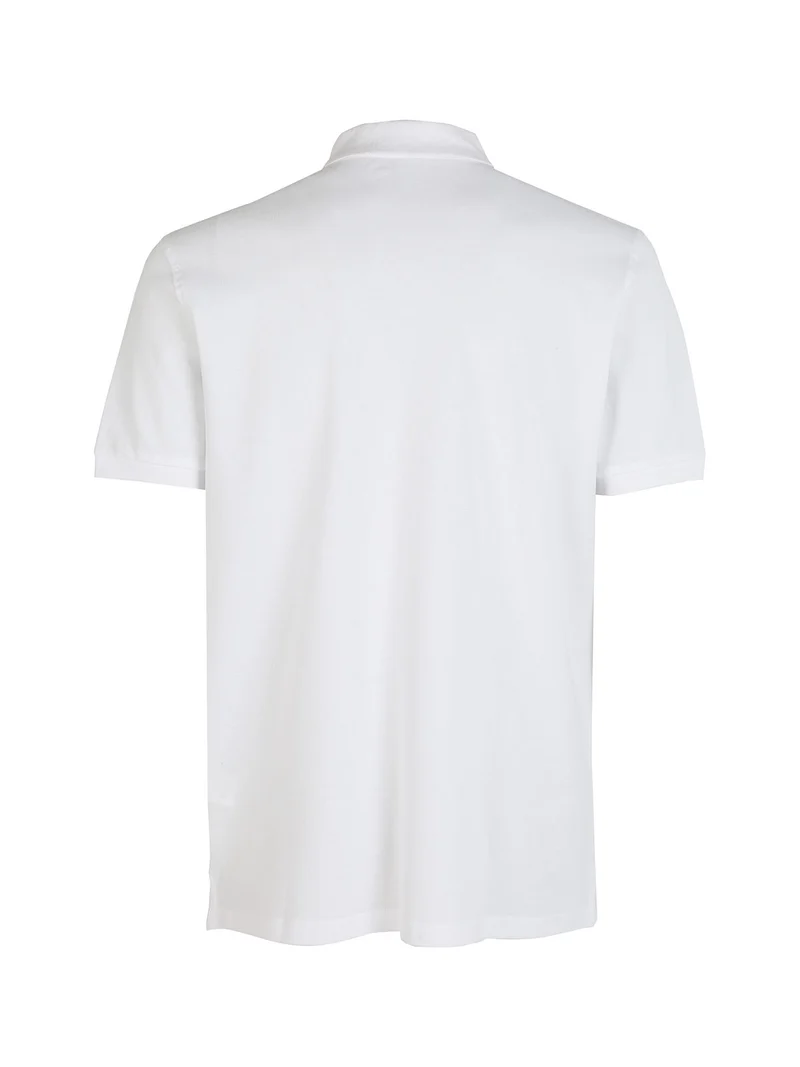 Polo da uomo in cotone a maniche corte - bianco