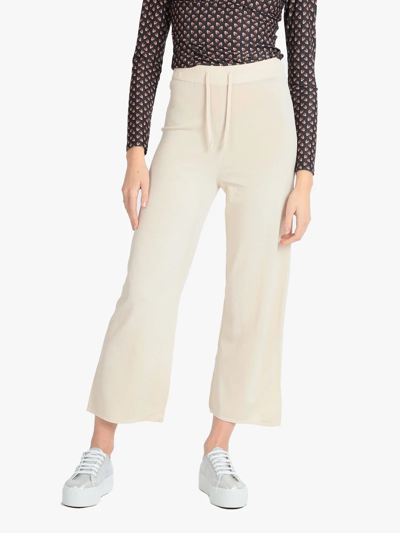 Pantaloni donna palazzo leggeri - beige