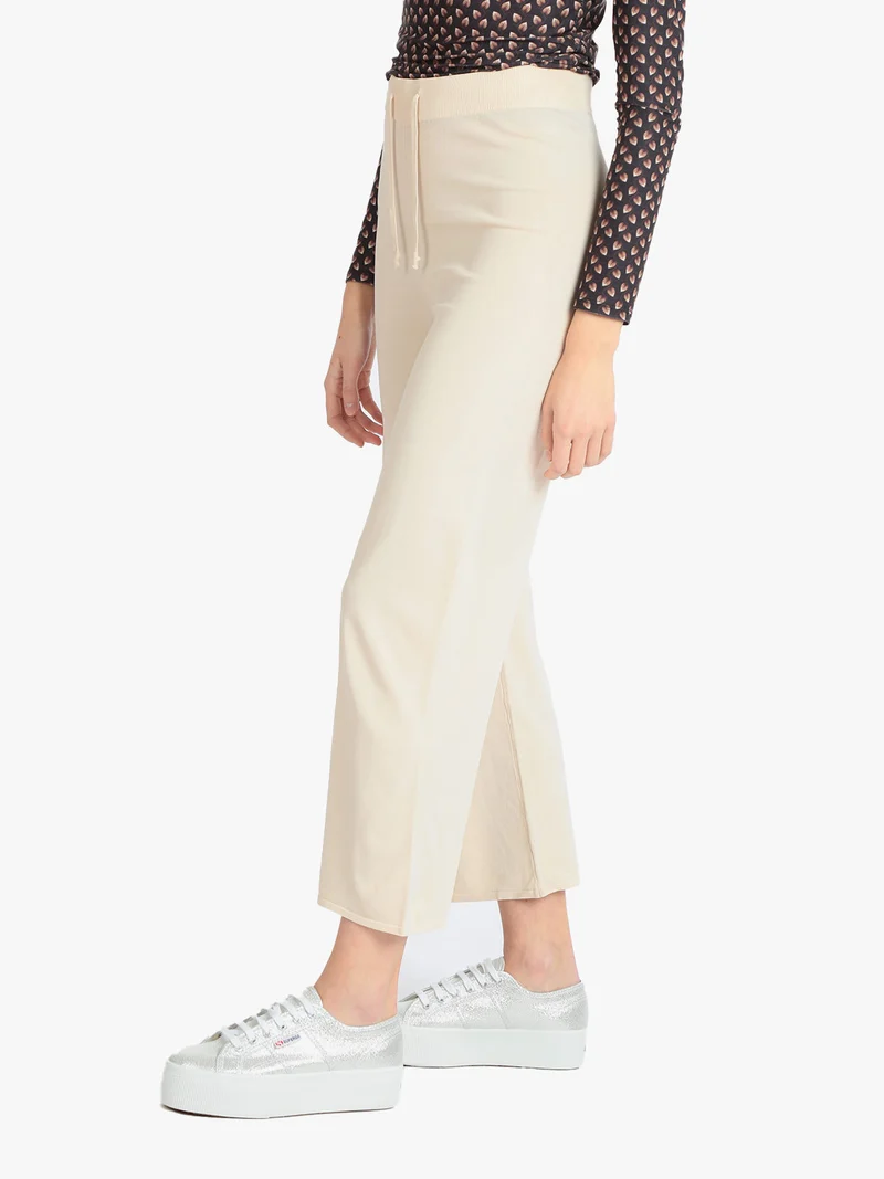 Pantaloni donna palazzo leggeri - beige