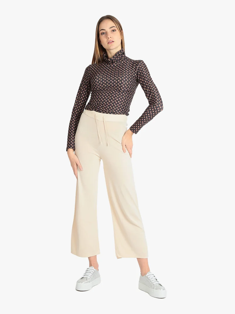 Pantaloni donna palazzo leggeri - beige