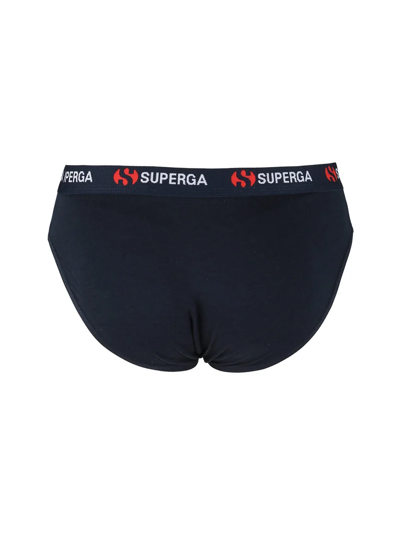 Slip da uomo in cotone tinta unita - blu scuro