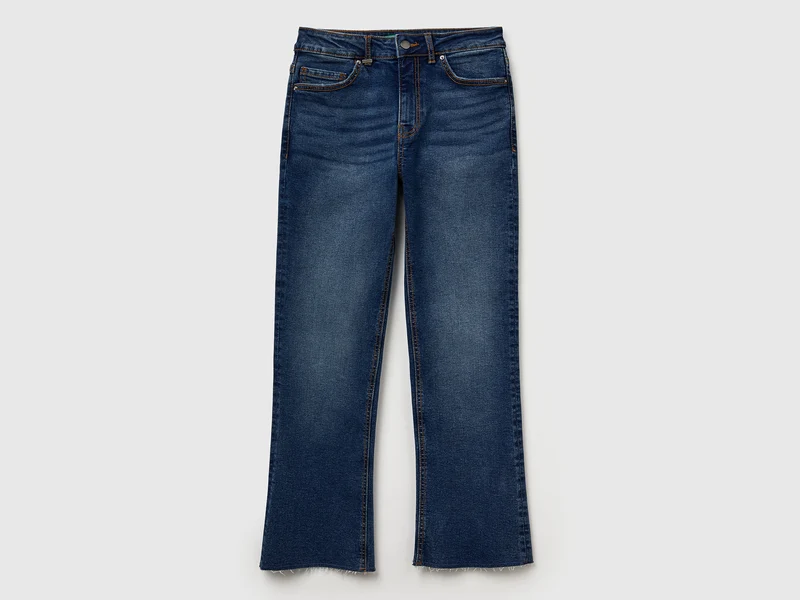Cropped-Jeans aus Baumwolle