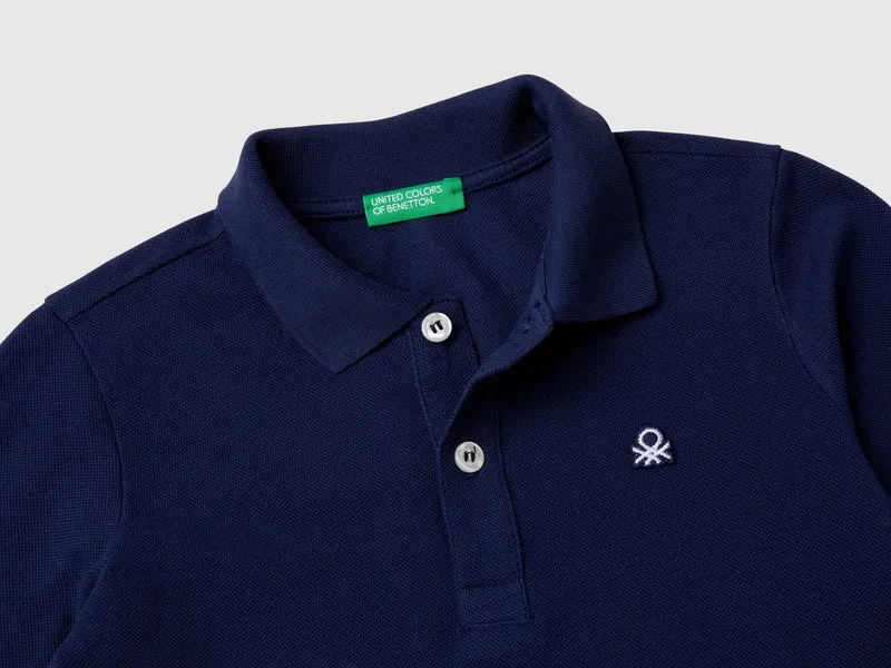 Langärmliges Poloshirt aus Baumwolle